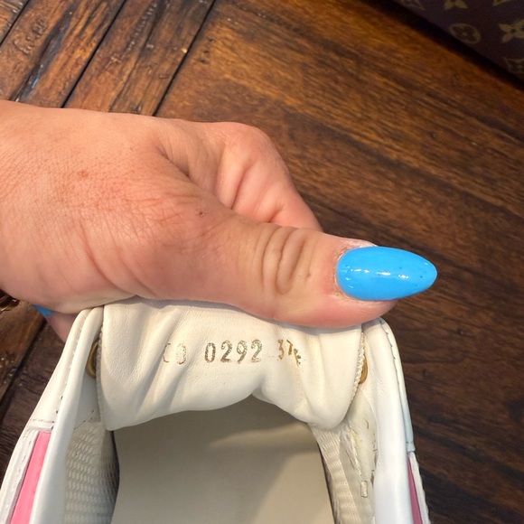 Louis Vuitton White and Pink Run Away Sneakers - Picture 7 of 9